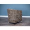 60cm Reclaimed Teak Circular Pedestal Table with 2 Riva Tub Dining Chairs - 6