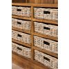 Reclaimed Teak Bookcase with 8 Natural Wicker Baskets - 5