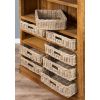 Reclaimed Teak Bookcase with 8 Natural Wicker Baskets - 3