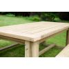 Swedish Redwood Chunky Dining Table with 2 Backless Benches - 1