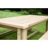 Swedish Redwood Chunky Dining Table with 2 Backless Benches - 1