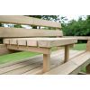 Swedish Redwood Rustic Bench with Removable Drinks Table - 2