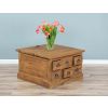 Reclaimed Teak Coffee Table & Blanket Box with 6 Drawers - 0
