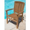 1m Teak Octagonal Folding Table with 4 Marley Chairs / Armchairs  - 8