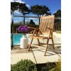 70cm Teak Square Folding Table with 2 Classic Folding Chairs and 2 Harrogate Recliners - 8
