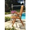 60cm Teak Circular Folding Table with 1 Harrogate Reclining Chair - 6