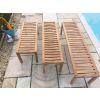 Backless Teak Garden Bench - 2