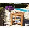 Teak Square Coffee Table with Shelf - 0