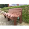 Recycled Plastic 3 Seat Wave Bench - 0