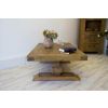 1.4m Reclaimed Elm Pedestal Coffee Table - 2
