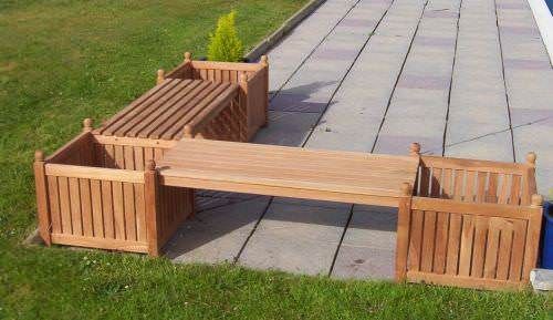 Teak Garden Bench Fantasy Planter Sustainable Furniture Teak Garden Bench Fantasy Planter, Garden Bench Planter