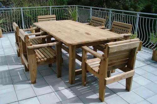 Woodland Table And Chairs Set, Woodland Outdoor Furniture