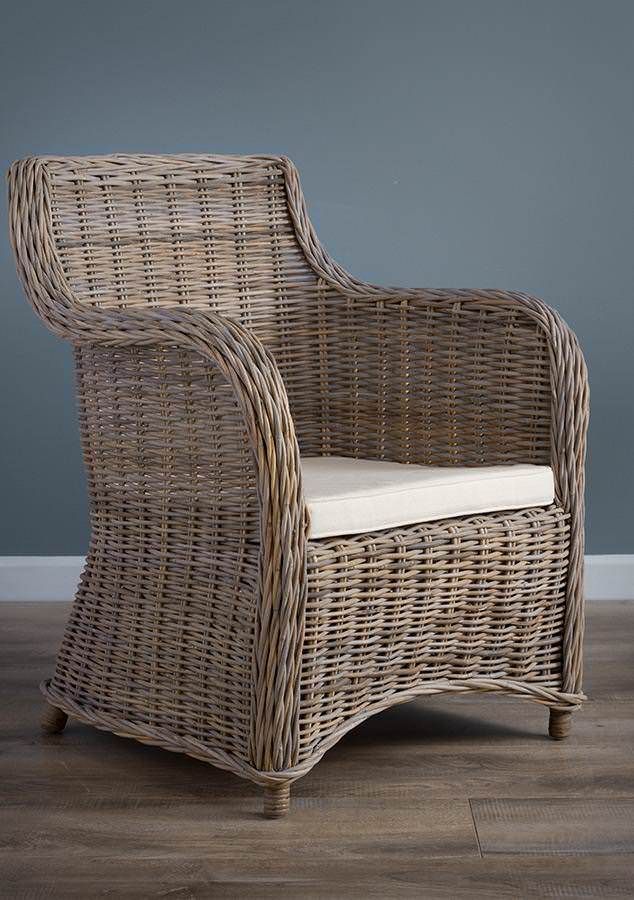 Natural Wicker Isabella Dining Chair, Antique Wicker Chairs Uk