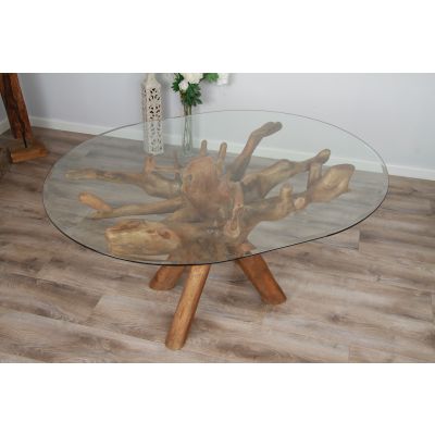 1.5m Java Root Dining Table with 6 Donna Chairs - Sustainable Furniture