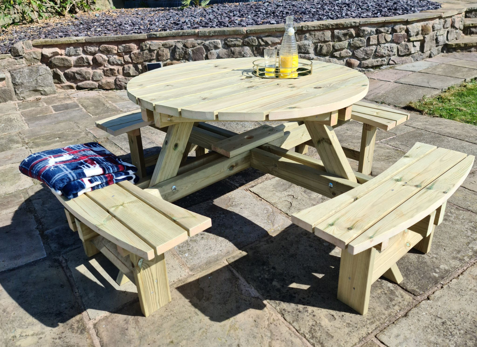 Circle picnic bench sale