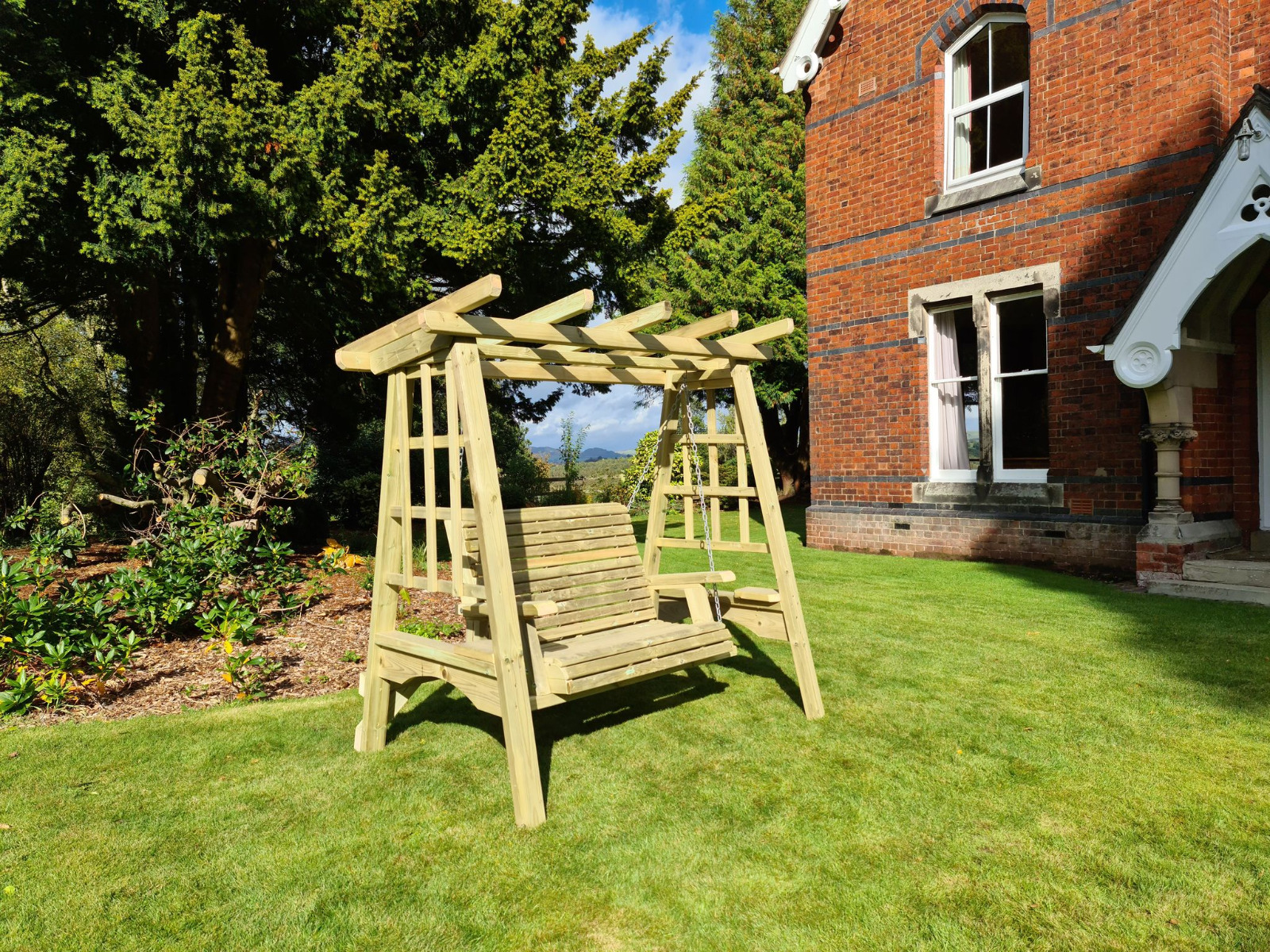 Pergola with swing seat cheap