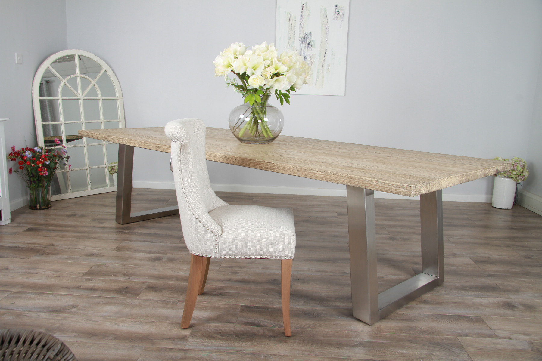 Steel clearance chair table