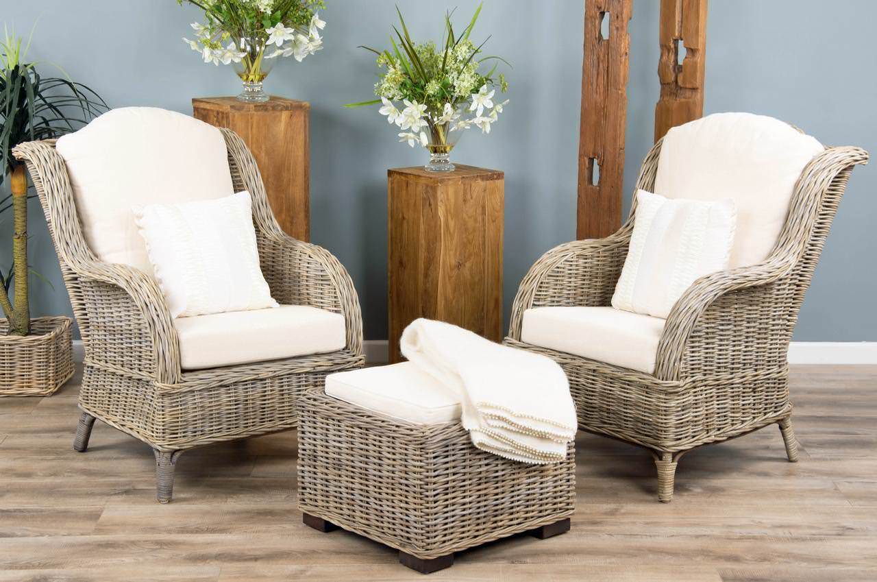 Armchair and footstool sale set