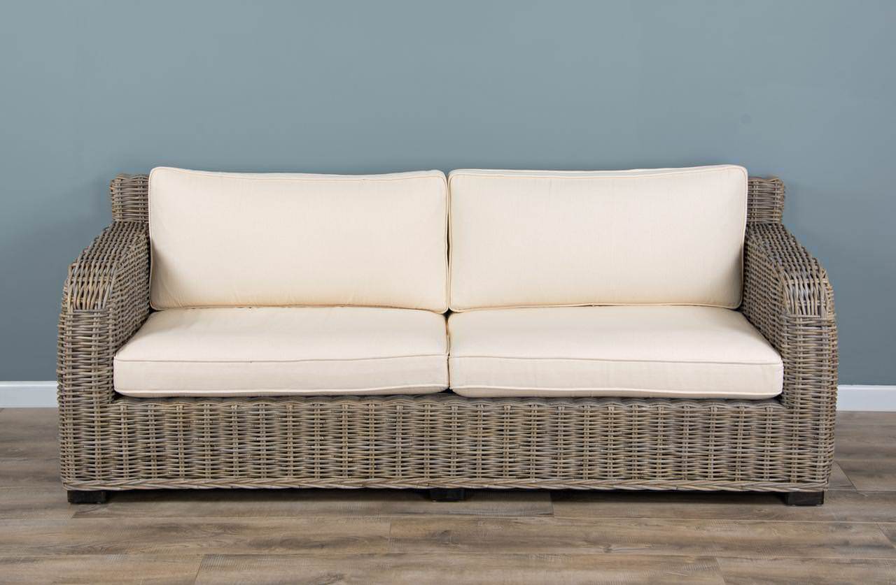 Natural Wicker 2 or 3 Seater Manga Sofa Sustainable Furniture