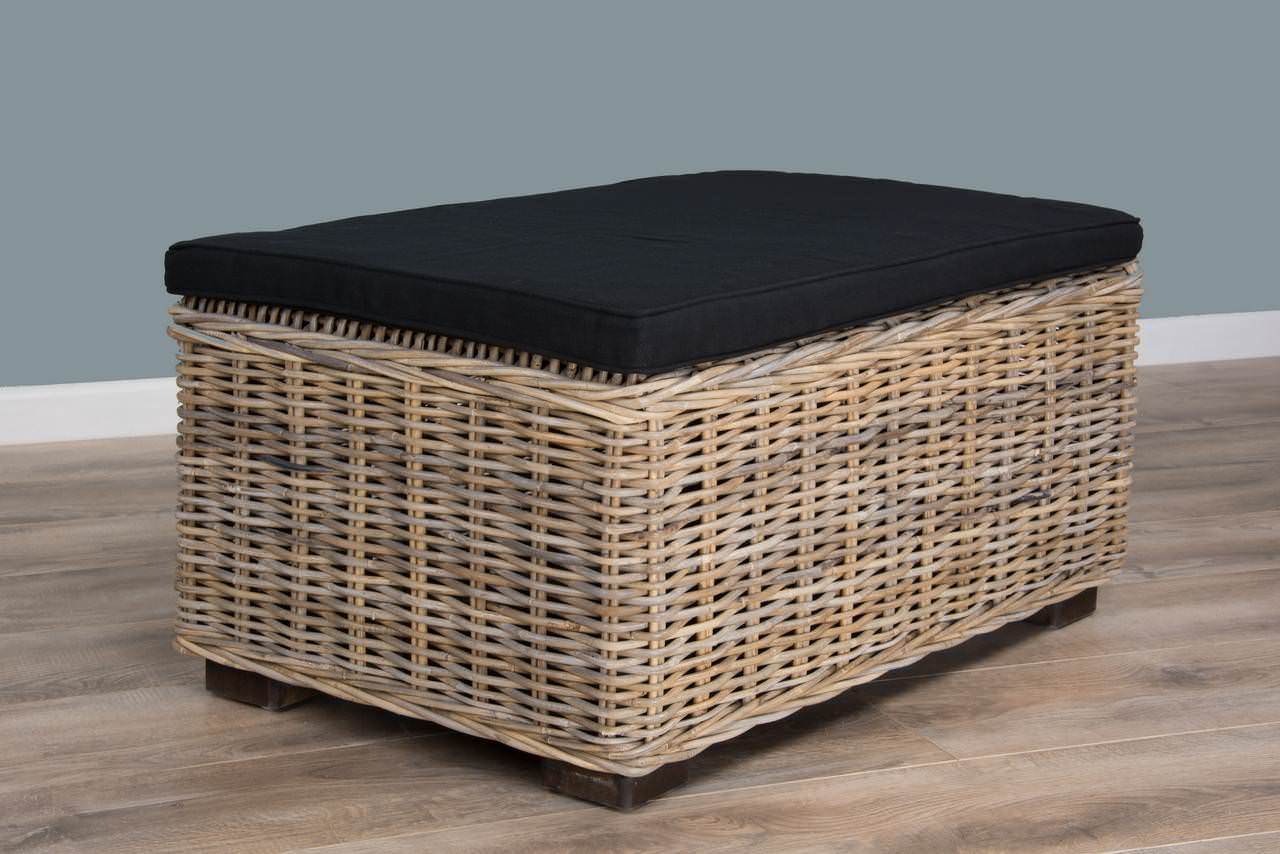 Wicker storage best sale footstool