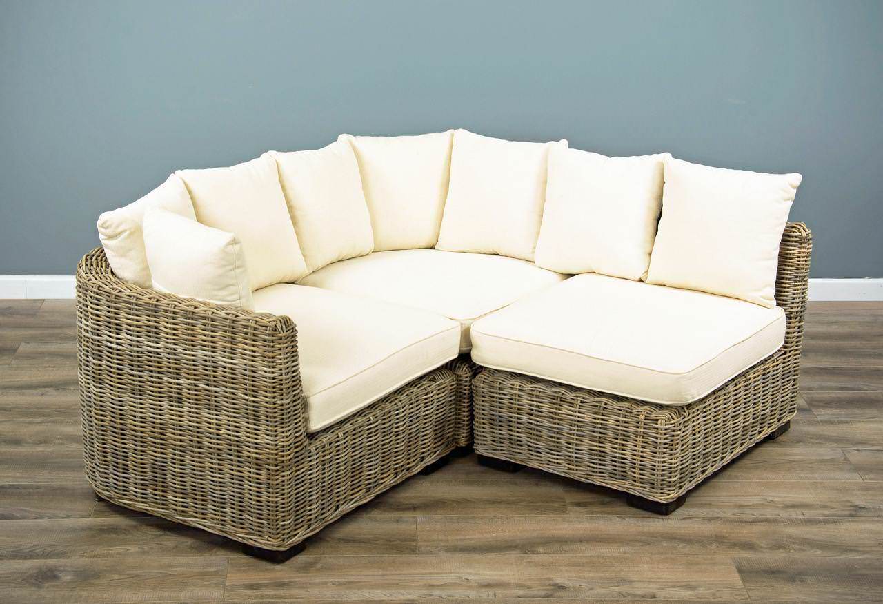Puri Natural Wicker 3 Sectional Sofa