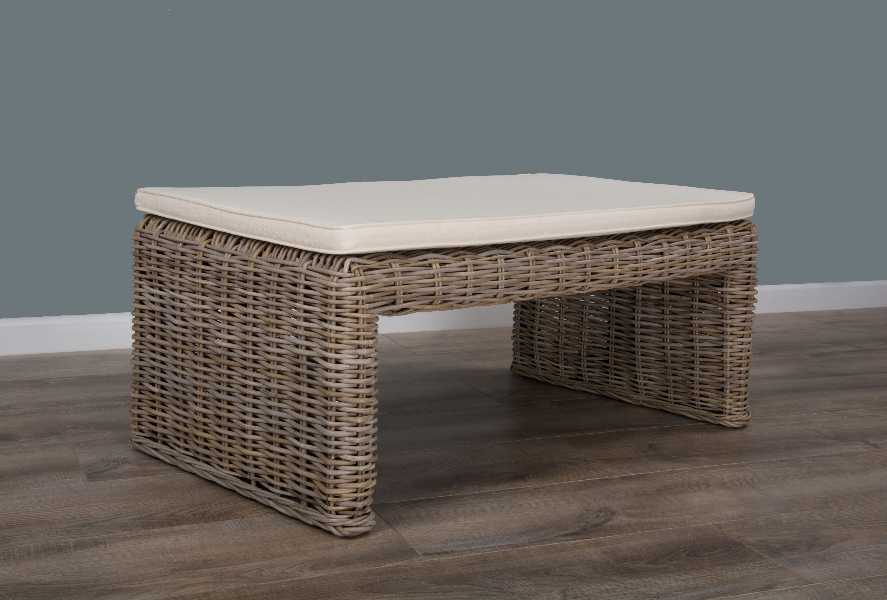 100cm Natural Wicker Zara Footstool Sustainable Furniture