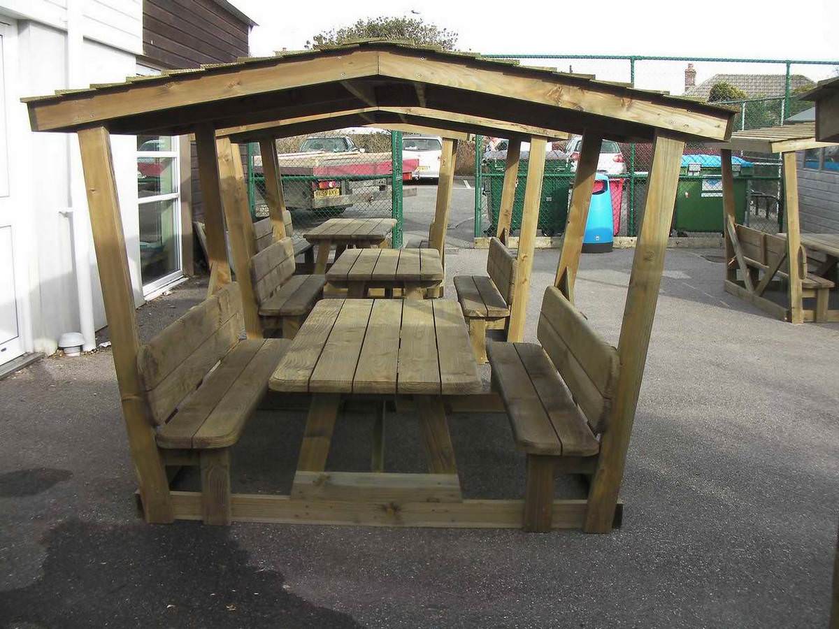 Garden seat shelter top