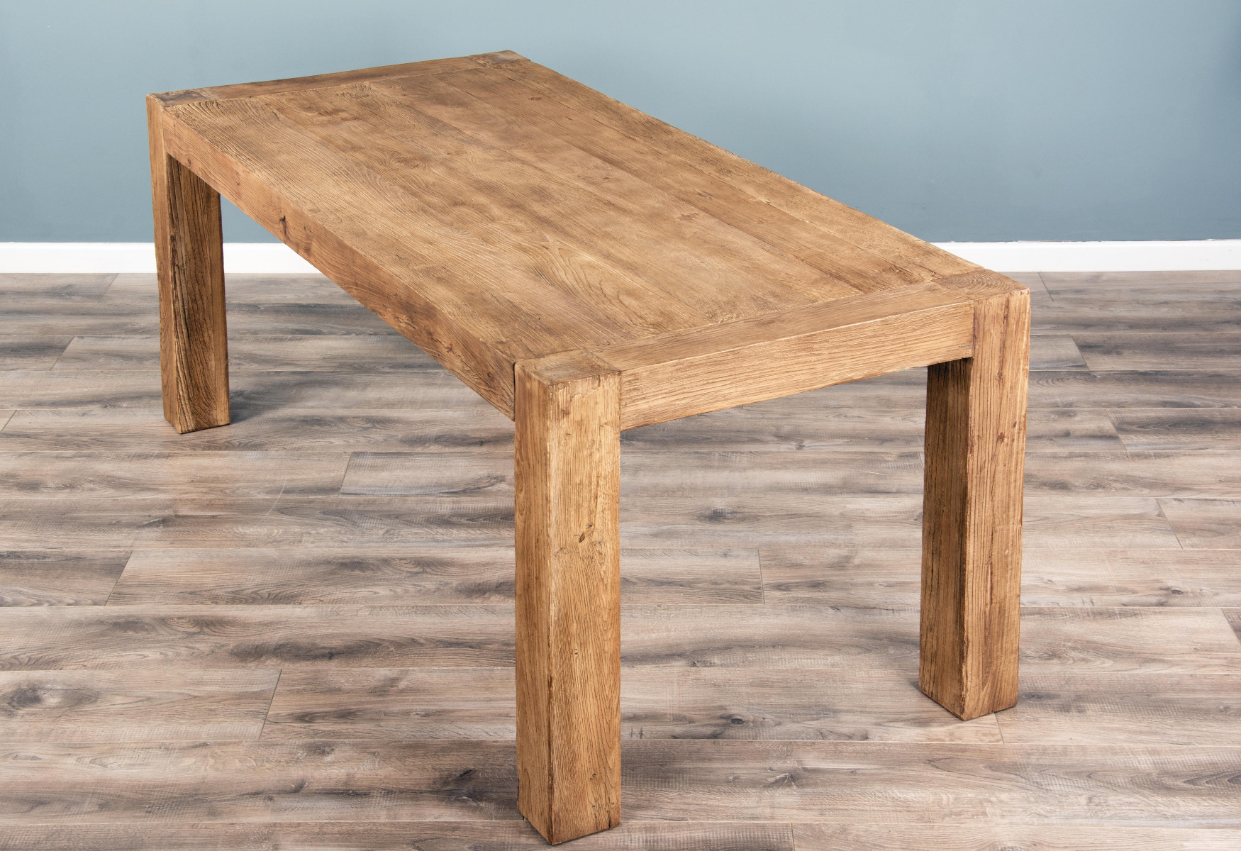 2m Reclaimed Elm Luxury Chunky Style Dining Table Sustainable