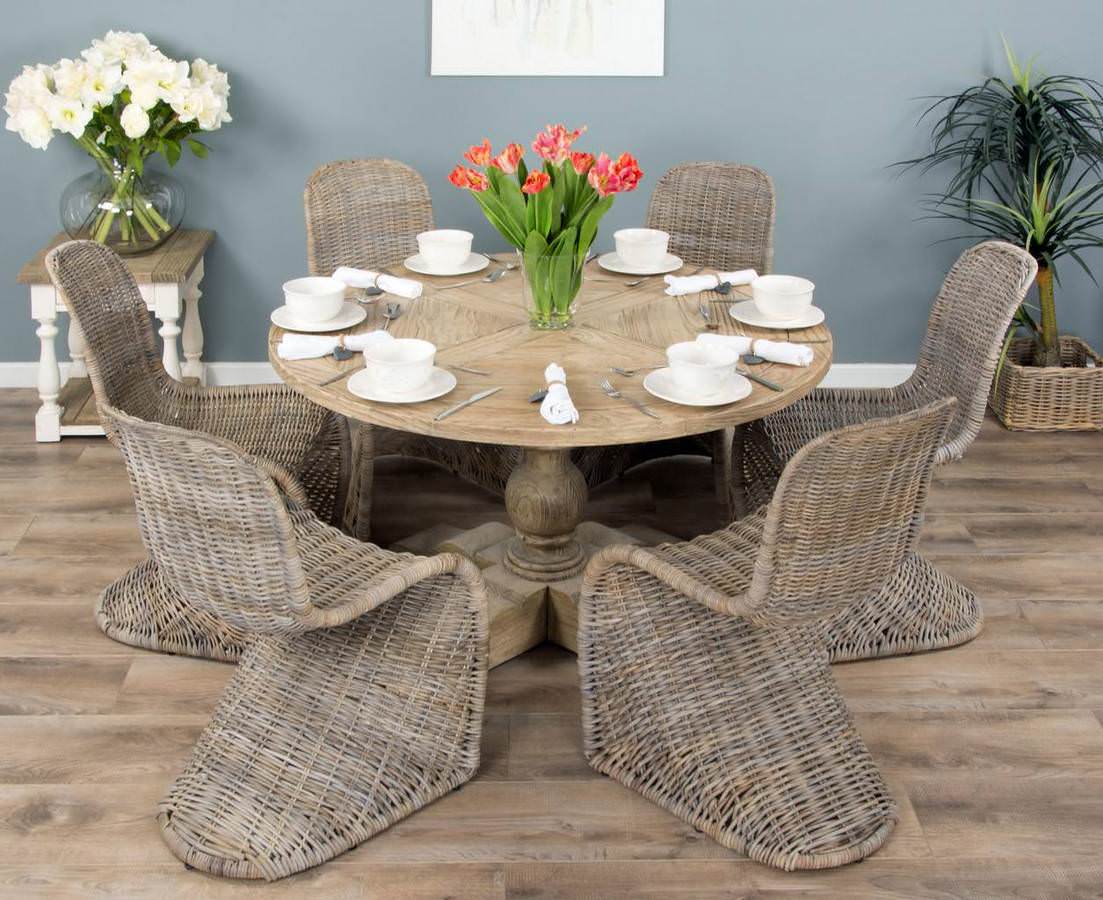 Farmhouse pedestal dining deals table