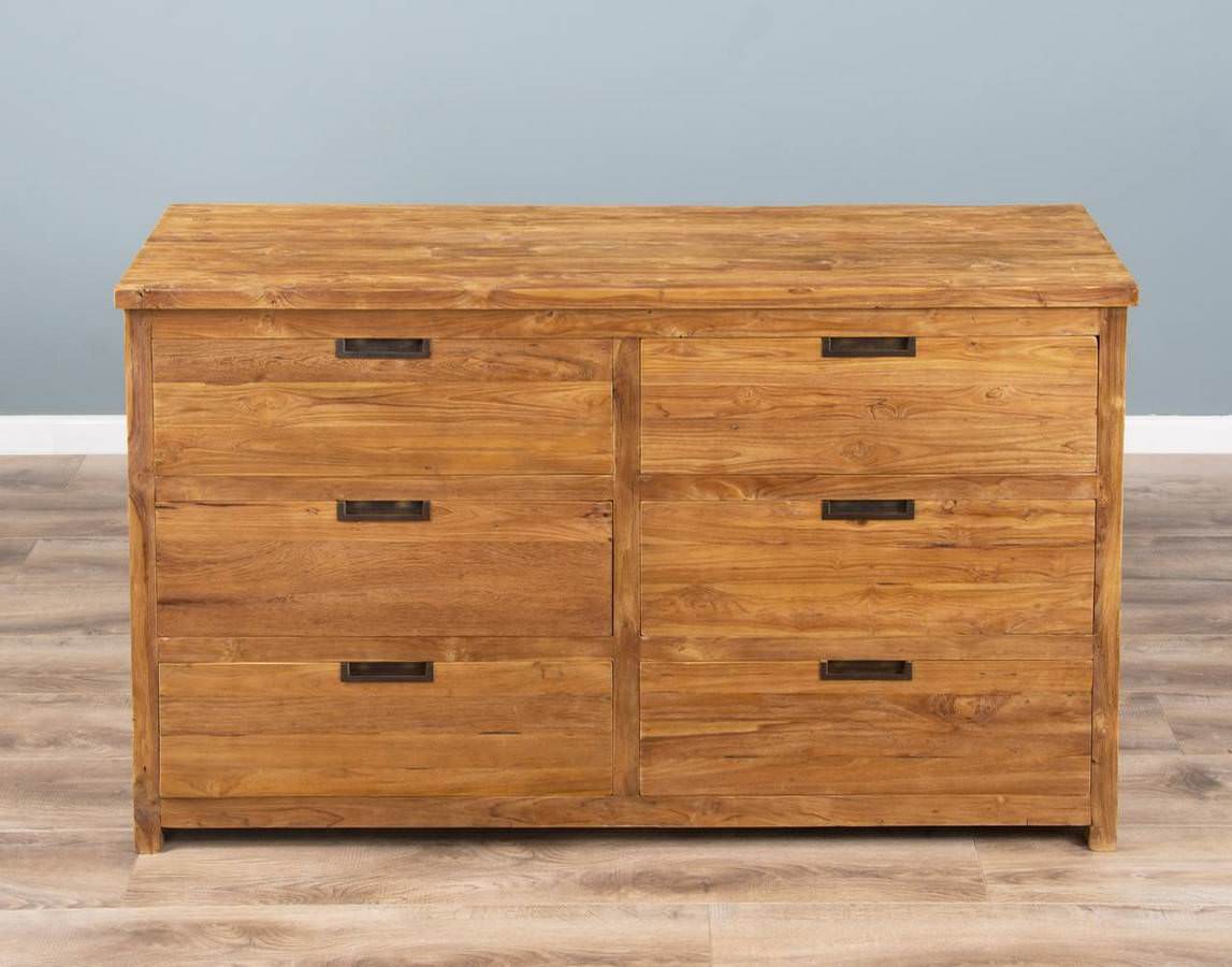 Reclaimed teak 6 store drawer dresser