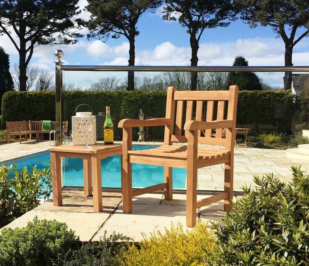 Teak cheap garden armchair