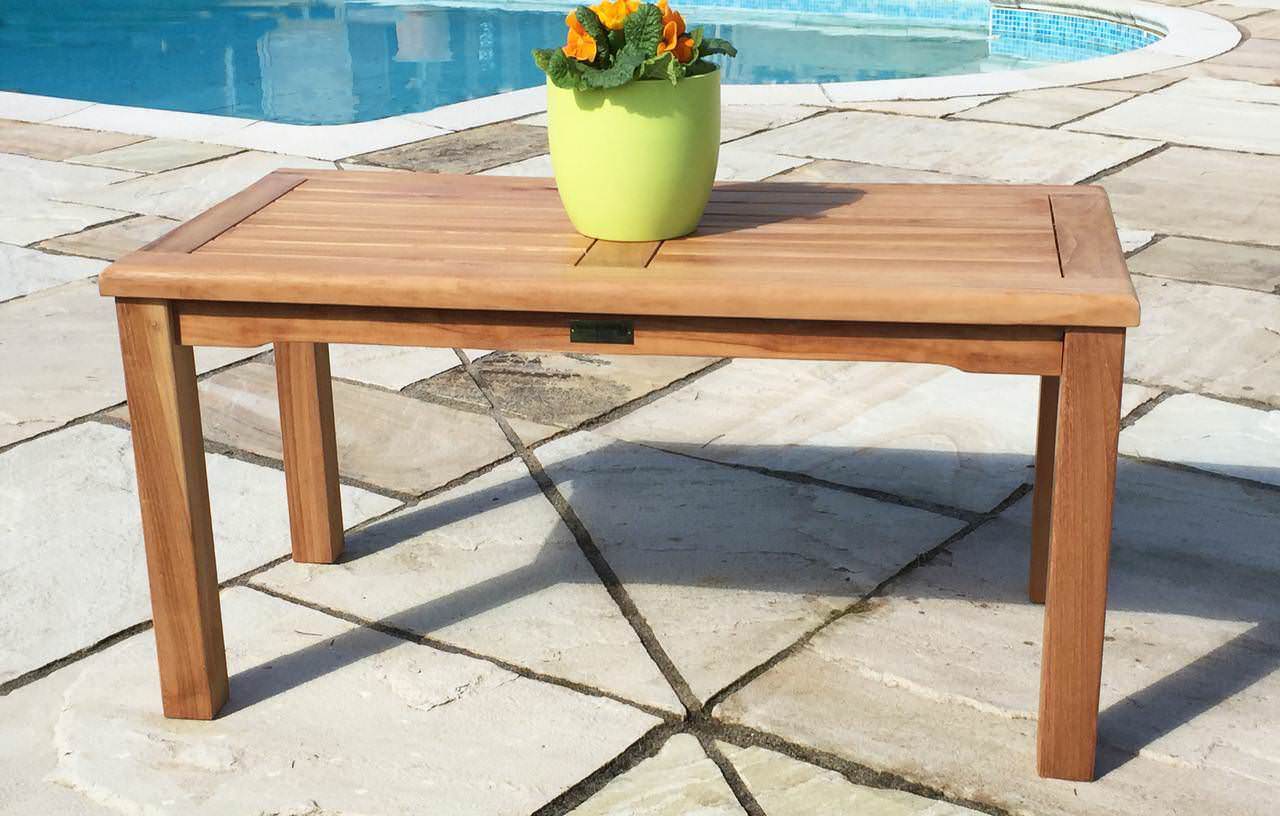 Outdoor rectangular coffee clearance table