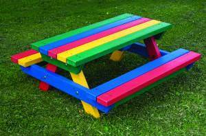 Teeny Tot Picnic Bench - Rainbow