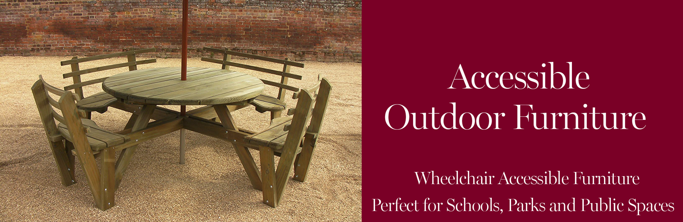 Disability garden Furniture, Disability Picnic Benches Sustainable