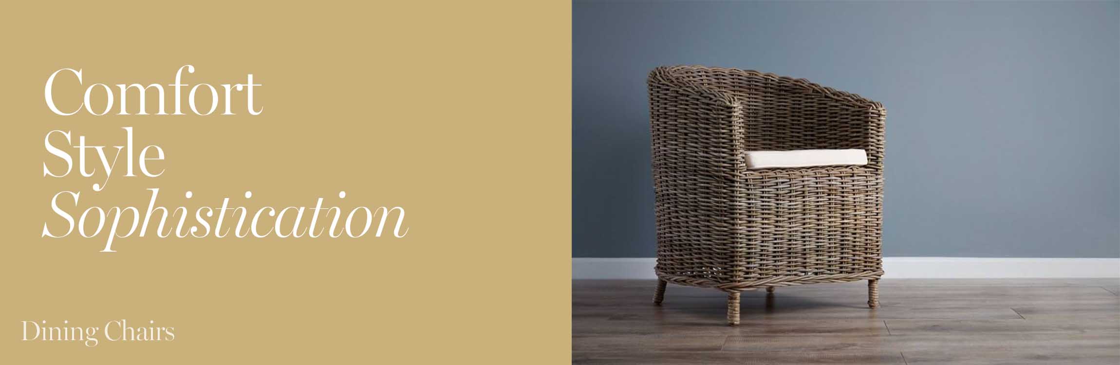 Stylish Wicker and Wood Dining Chairs Sustainable Furniture
