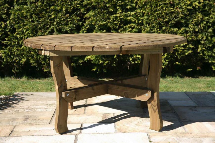 Round Woodland Garden Table Sustainable Furniture