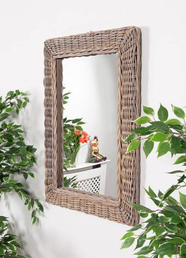 Large Natural Kubu Wicker Mirror Sustainable Furniture